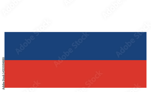 Free Download Vector Illustration of the Russian Flag Featuring Horizontal Stripes of White, Blue, and Red, Representing Russian National Pride - GFXLoad