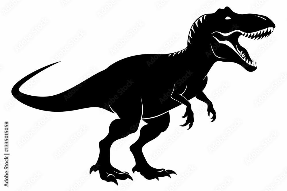 tyrannosaurus rex dinosaur line art silhouette vector illustration tyrannosaurus rex dinosaur line art silhouette vector illustration