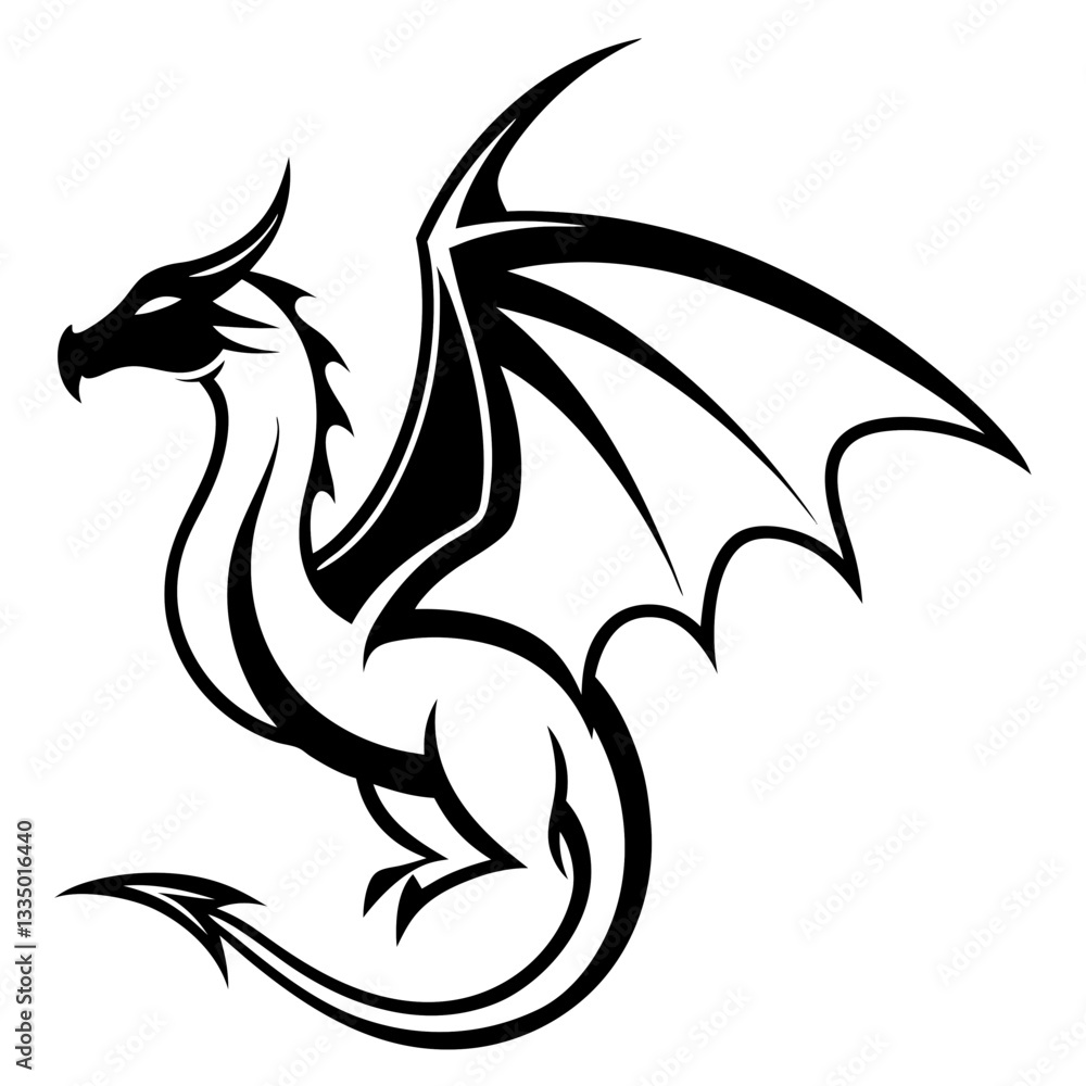 Obraz premium dragon tattoo design
