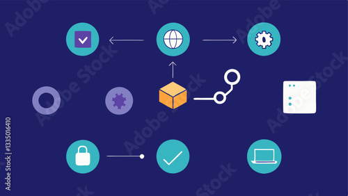 Security Protocol Flowchart Create a flowchart showing steps in a quantum cryptographic protocol like key generation transmission and verification using simple icons to represent
