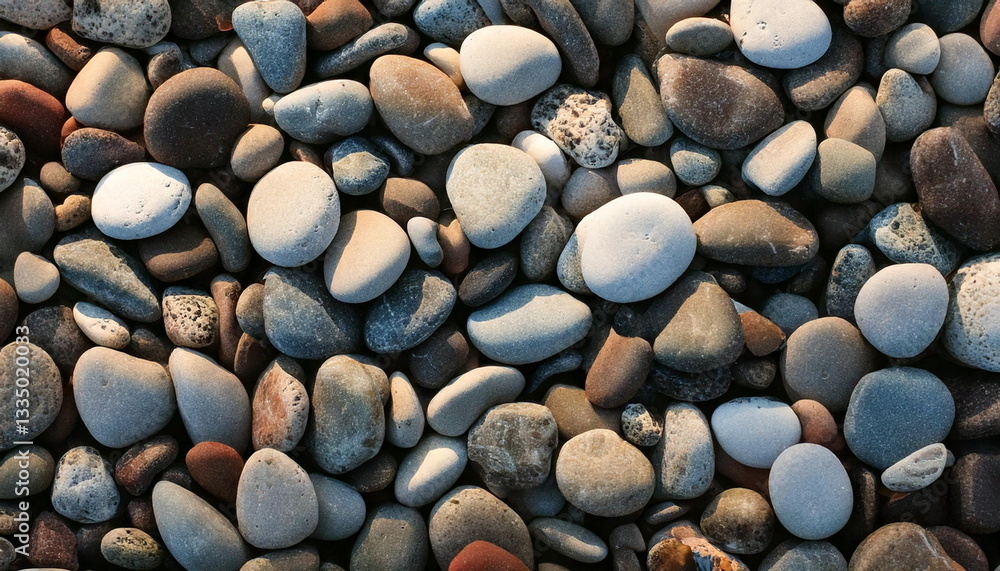 Naklejka premium Natural Smooth Pebble Stones