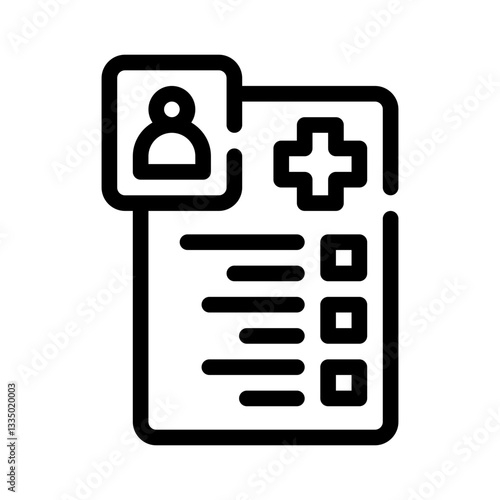 health record line icon