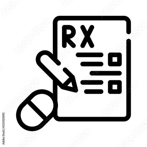 prescription line icon