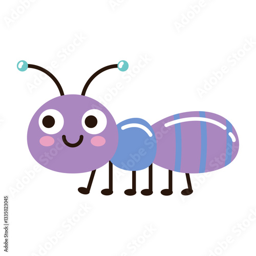 Vector image of a cute ant