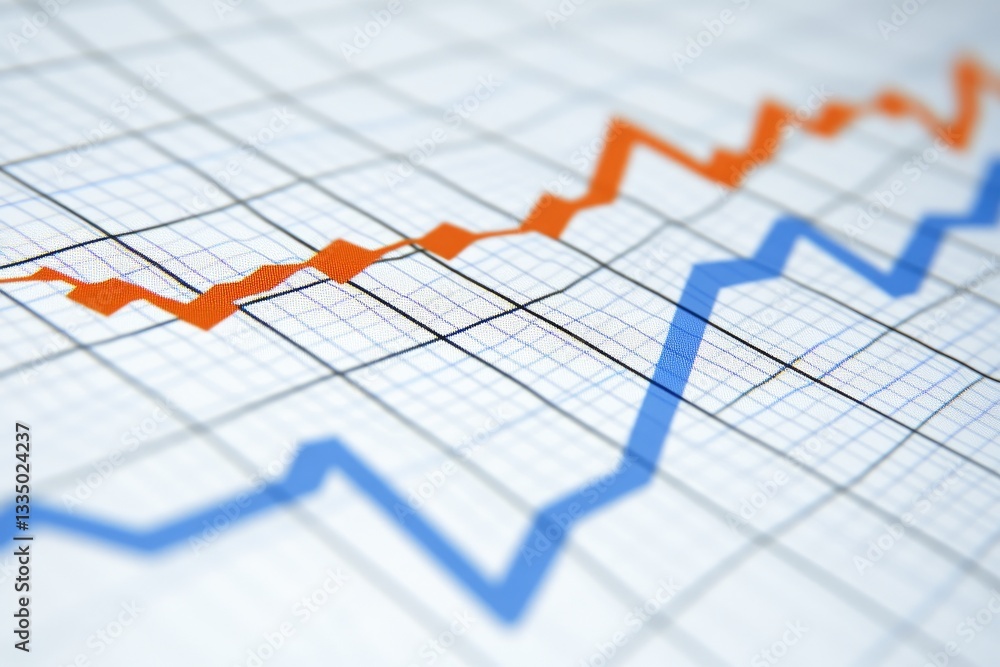 Chart showing fluctuating trends Chart showing fluctuating trends