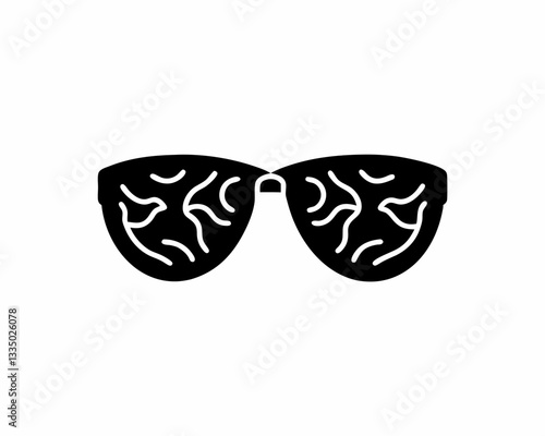 creative detail Sunglasses Icon vector illustration 