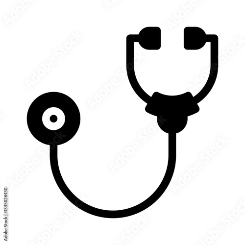 stethoscope glyph icon