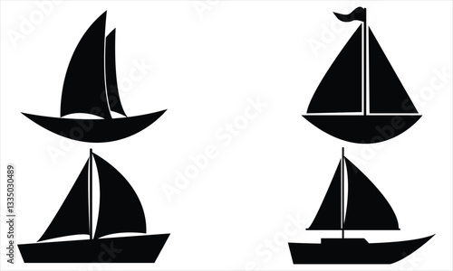 set of sailing ships