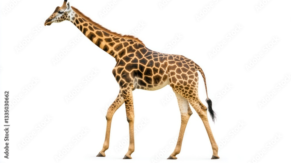 Obraz premium Majestic Giraffe in Profile: A Stunning Wildlife Portrait