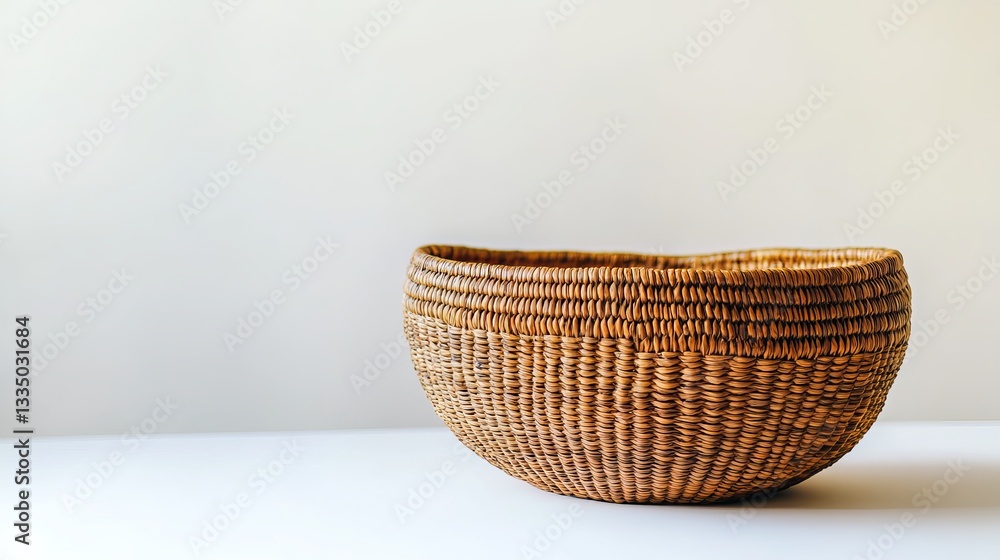 Fototapeta premium A standalone basket against a white background.