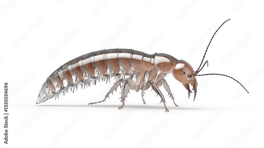 Transparent Insect 3D Render: Detailed Anatomy of a Unique Creature Transparent Insect 3D Render: Detailed Anatomy of a Unique Creature