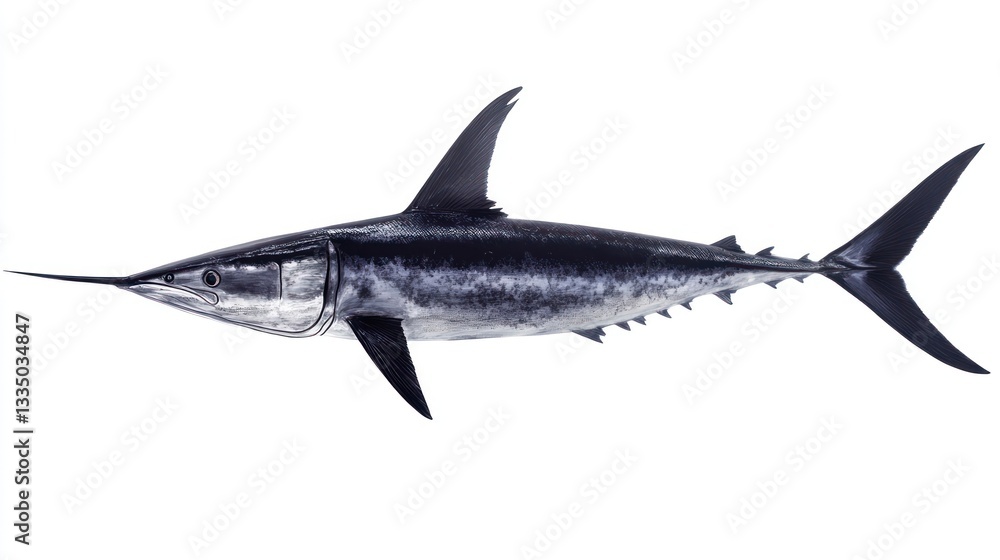 Naklejka premium Majestic Swordfish: A Study in Oceanic Elegance