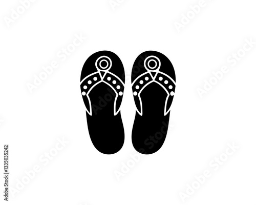 creative details Flip-Flops Icon vector illustration