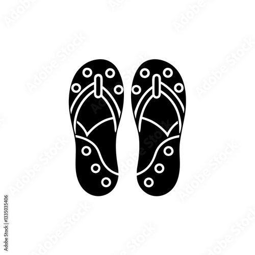 creative details Flip-Flops Icon vector illustration