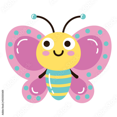 Vector image of a cute butterfly