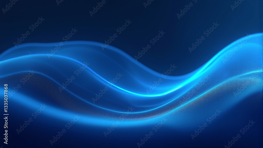 Abstract Blue Flowing Wave Digital Background Abstract Blue Flowing Wave Digital Background