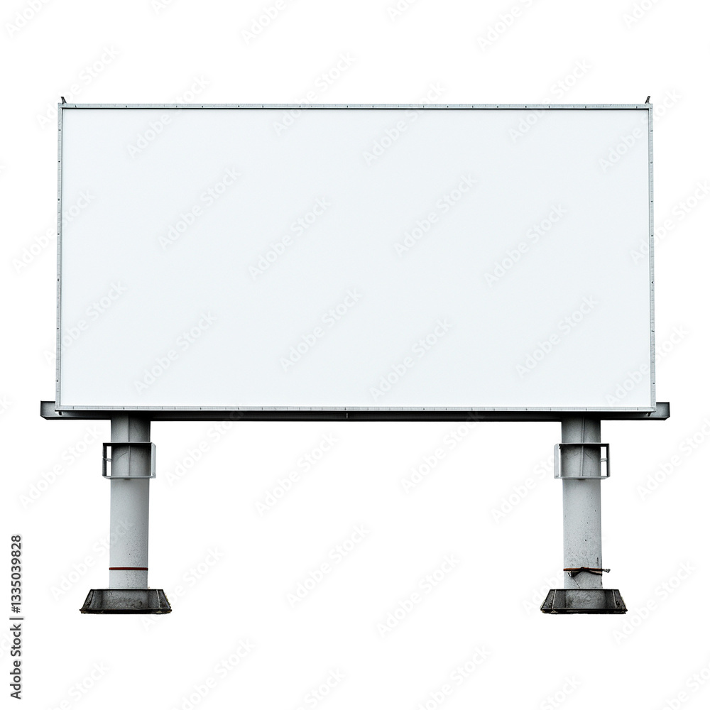 Obraz premium Blank Large Outdoor Billboard on White Background