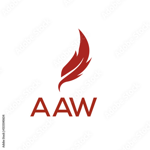 AAW creative minimalist letter logo.