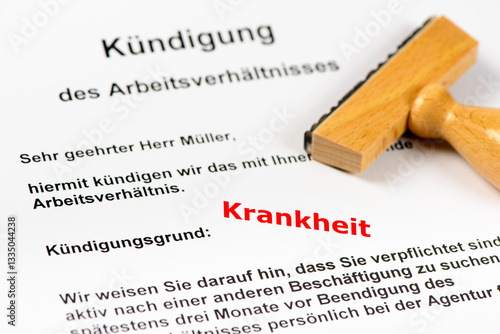 Kündigung des Arbeitsverhältnisses wegen Krankheit