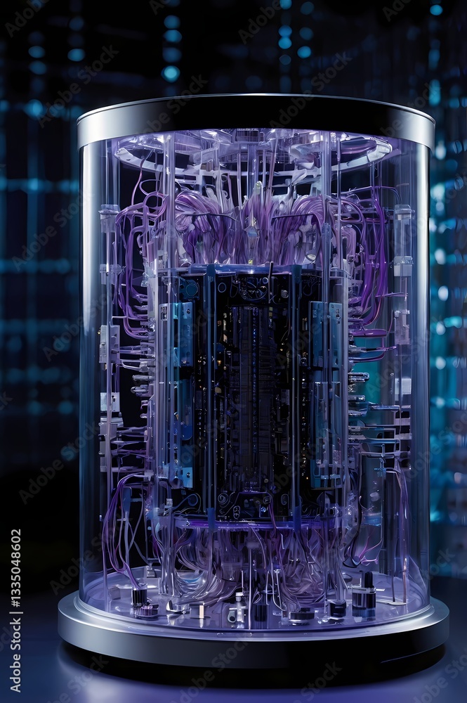 Obraz premium fiber optics background with lots of light spots