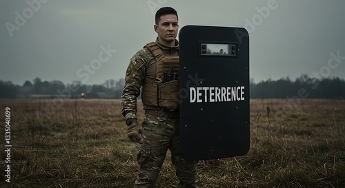 Illustration of the word deterrence