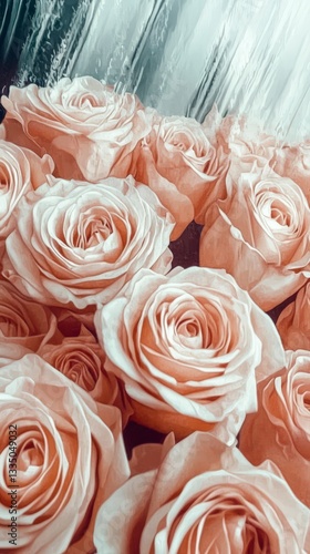 Stunning Close-up of Delicate Pastel Roses