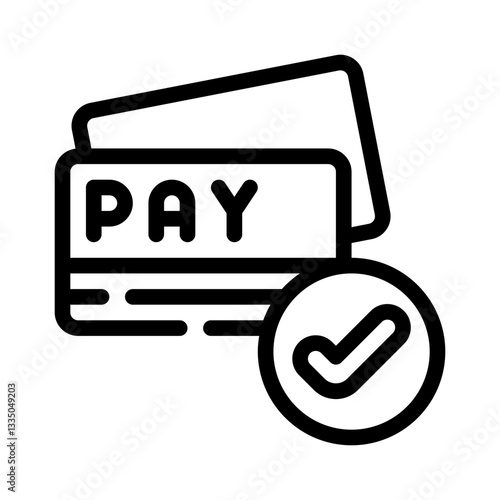 payment confirmation line icon