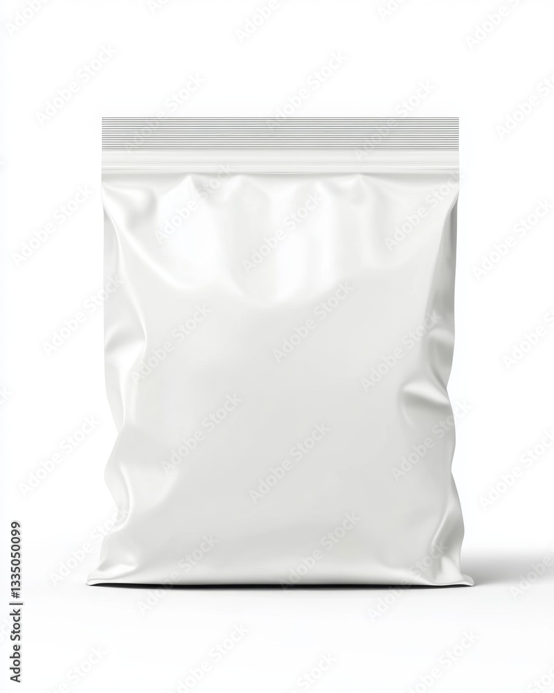 Blank white resealable food pouch Blank white resealable food pouch