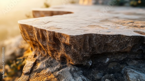 Majestic Rocky Cliff Edge at Sunrise