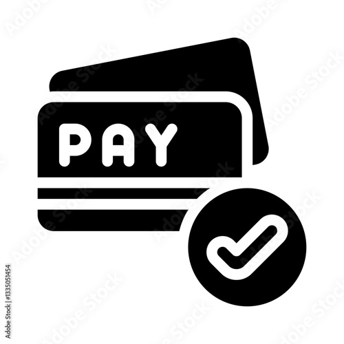 payment confirmation glyph icon