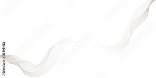 Geometric technology round shape black gradient curve shape isolated on white background, white and black background with white lines, Abstract black smoke swirls over white background.