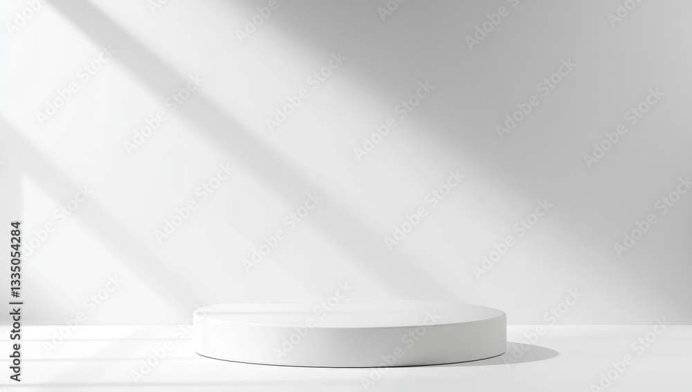 Empty white pedestal Empty white pedestal