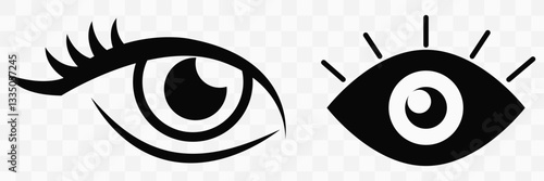 Eye icon set. See and unsee symbol. Show password. Vector illustration. eye icon vector. EPS 10.