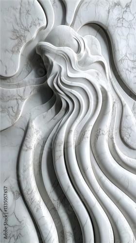 Stunning Abstract Marble Wall Design: A Modern Architectural Marvel