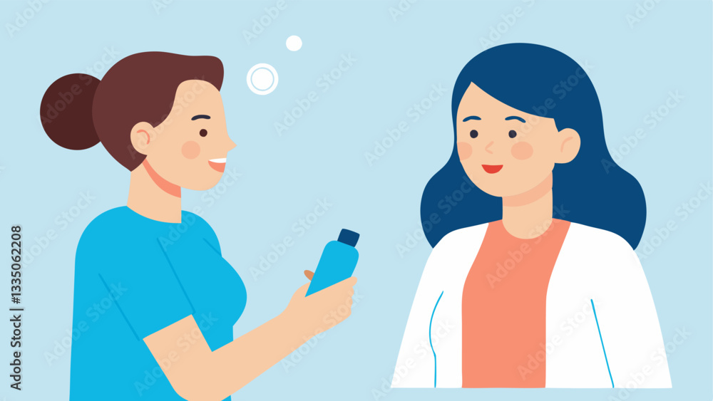 Practitioner and Patient Interaction A depiction of a practitioner explaining the microneedling process to a patient emphasizing clarity and professionalism. Practitioner and Patient Interaction A depiction of a practitioner explaining the microneedling process to a patient emphasizing clarity and professionalism.