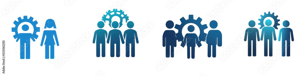 Groups of people, different sizes, white background isolated on white or transparent png Groups of people, different sizes, white background isolated on white or transparent png