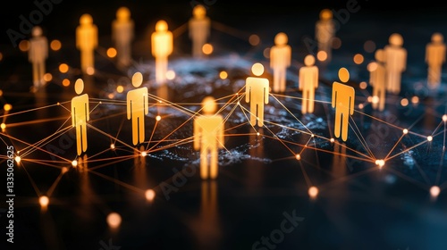 Global networking event connecting people digital world infographic high contrast modern perspective