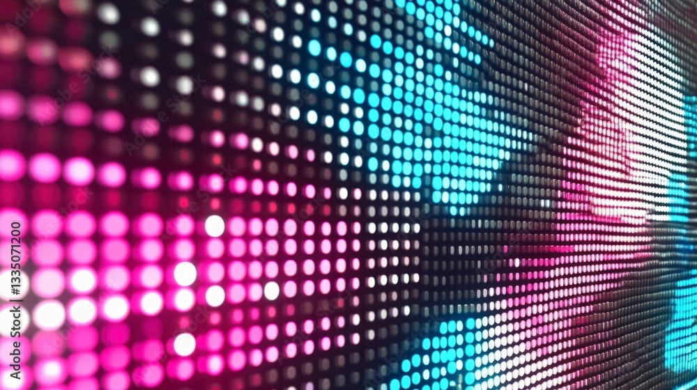 Fototapeta premium Dynamic LED Display Show: Vibrant Colors and Patterns