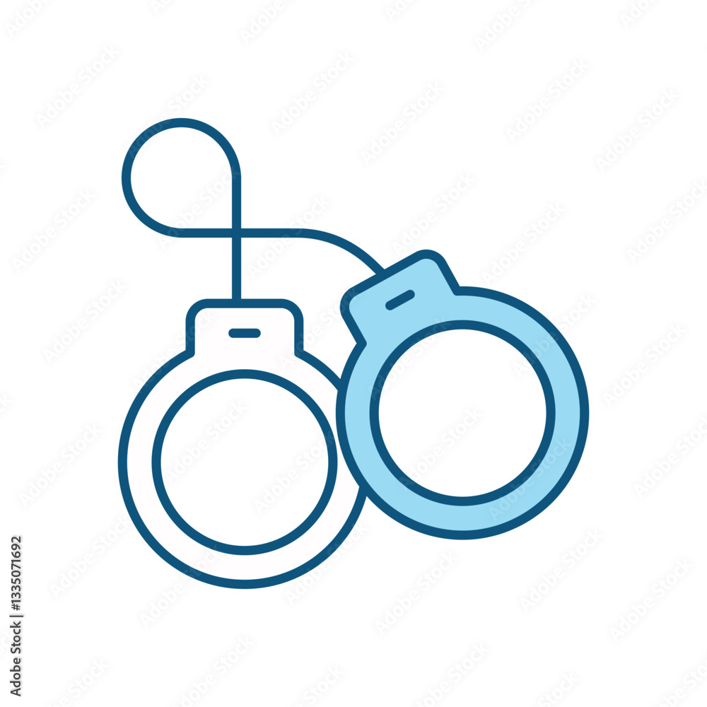 Handcuffs vector icon Handcuffs vector icon