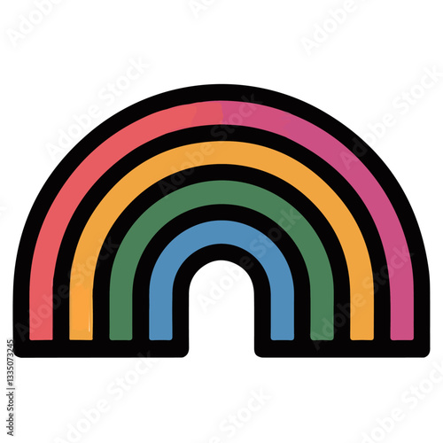 Colorful rainbow icon