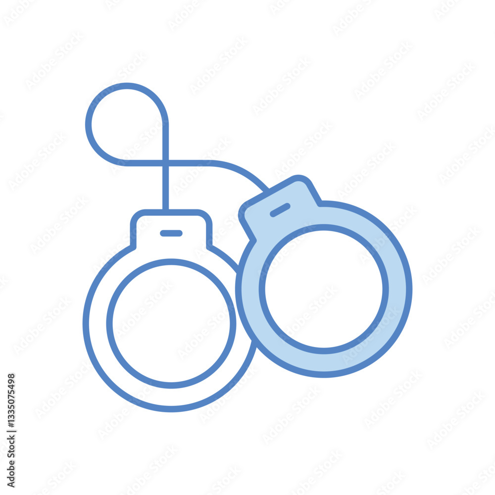 Handcuffs vector icon Handcuffs vector icon