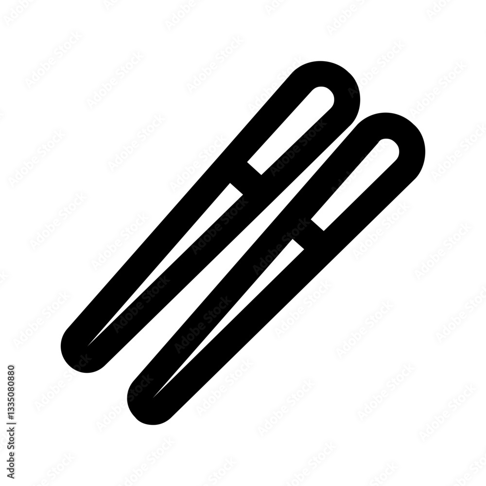 Chinese chopsticks / chop sticks flat vector icon for food apps and websites Chinese chopsticks / chop sticks flat vector icon for food apps and websites