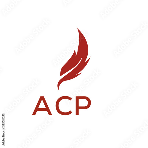 ACP creative minimalist letter logo.