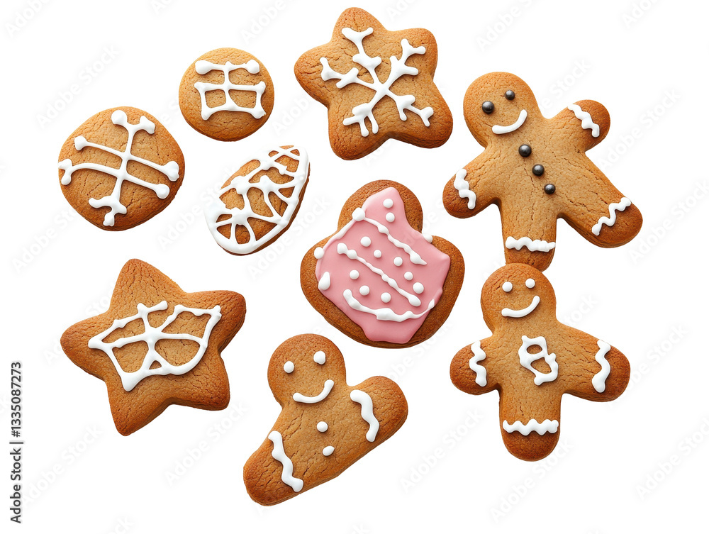 Isolated Gingerbread Cookies Isolated Gingerbread Cookies