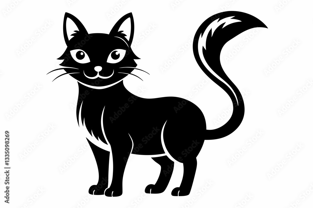cat line art silhouette vector illustration cat line art silhouette vector illustration