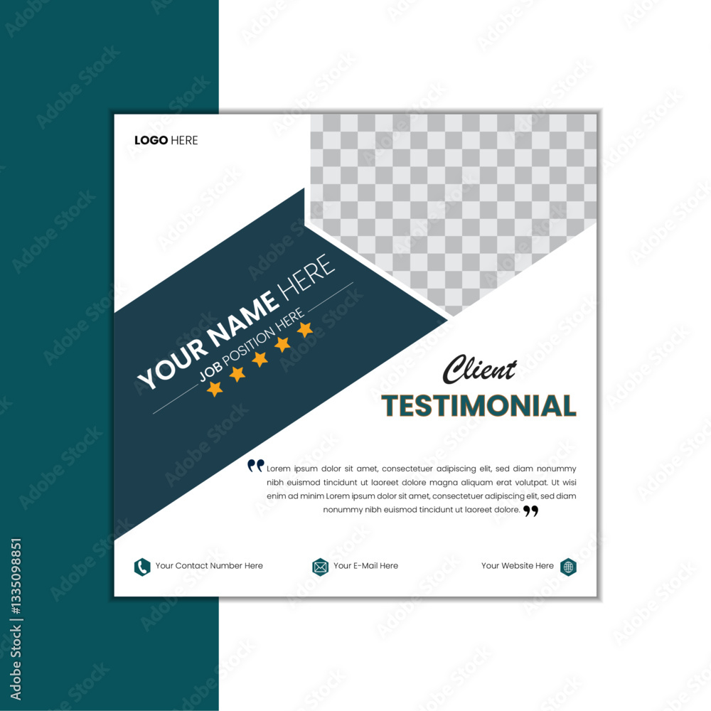 Obraz premium Modern Business Client Testimonial Design.
