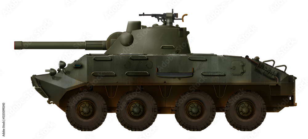 Concept of a self-propelled 120mm mortar based on the BTR-60 Concept of a self-propelled 120mm mortar based on the BTR-60