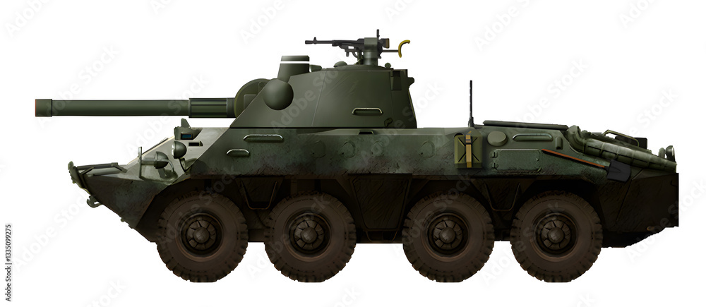 Concept of a self-propelled 120mm mortar based on the BTR-70 Concept of a self-propelled 120mm mortar based on the BTR-70