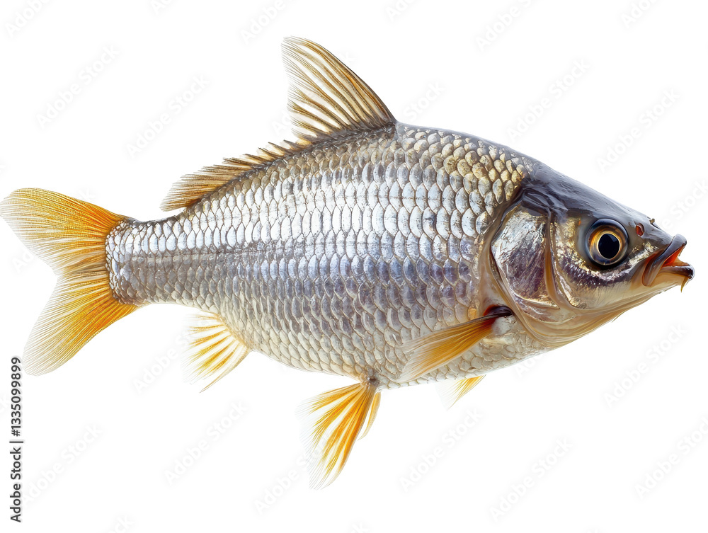 Isolated Silver Barb Fish Isolated Silver Barb Fish