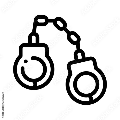 handcuffs line icon